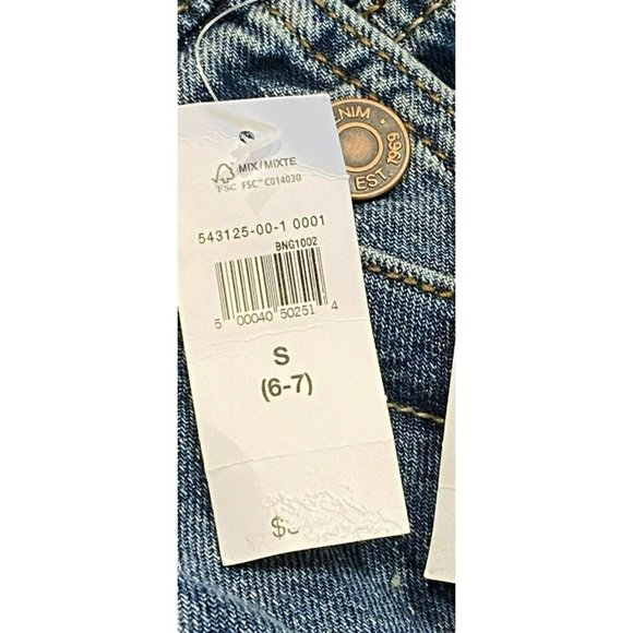 NWT GAP Kids Girls Denim Shortalls Sz S Medium Wash #543125 - Picture 5 of 5